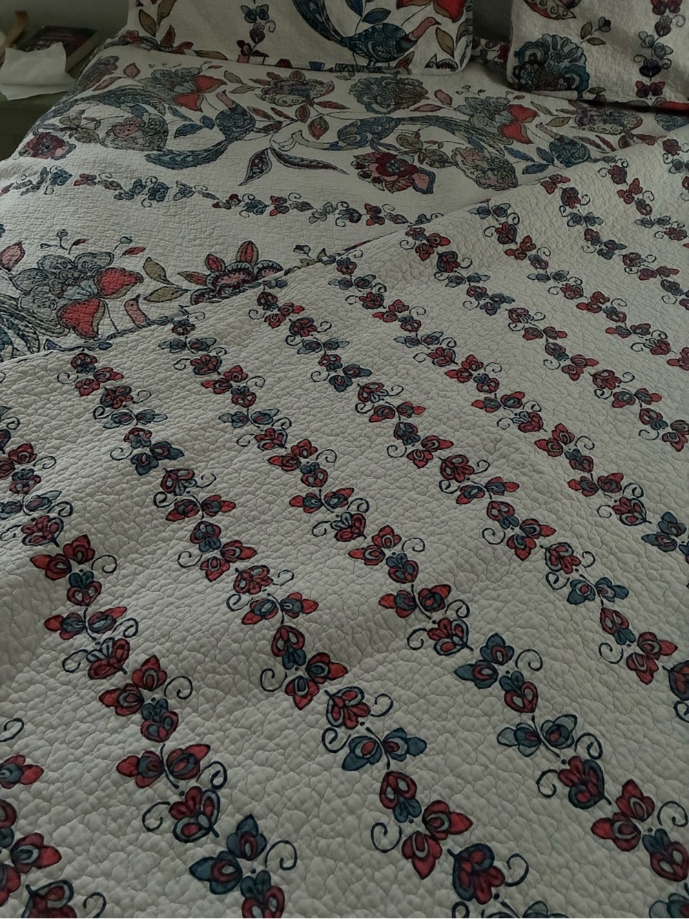 Cynthia Rowley Floral Peacock Full Size Quilt Set 3pc Reversible Cotton - Picture 5 of 10